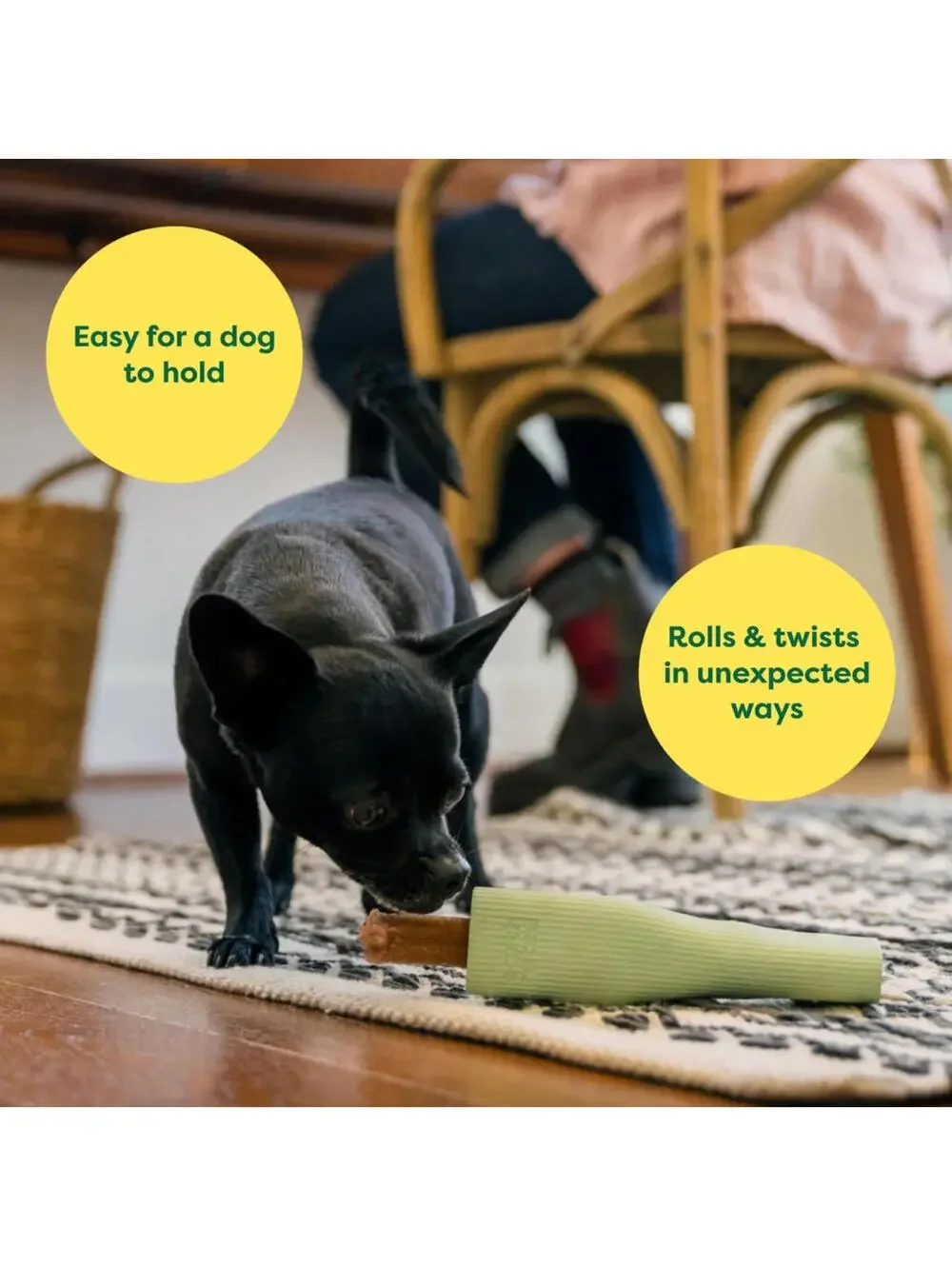 (RGB4) Earth Rated Natural Rubber Small Chew Dog Toy Treat Dispenser Puzzle NWT